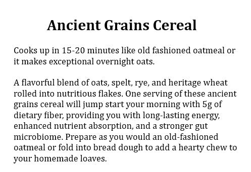 Maine Grains - Organic Ancient Grains Cereal - 1.75 lbs