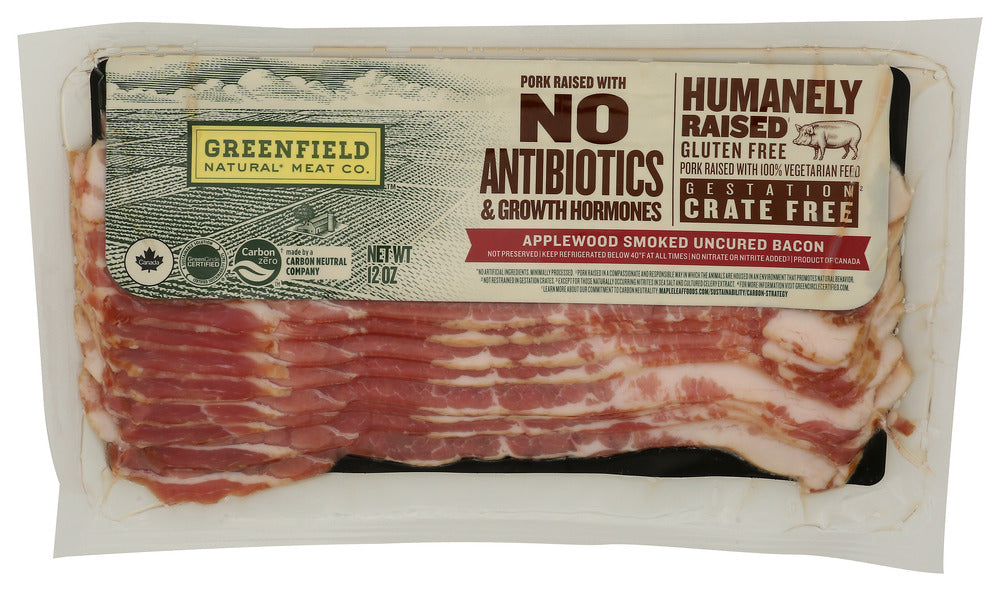 Bacon, Applewood Smoked, Uncured, Natural, Froz - 12 oz