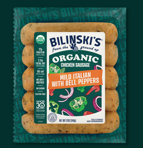 Chicken Sausage - Bilinski's - Organic or Natural - Frozen - 12 oz - SALE!