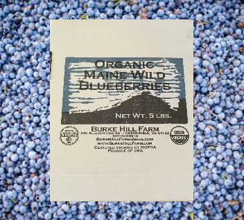 FROZEN - Maine Organic Wild Low Bush (small) Blueberries - 5 lb box
