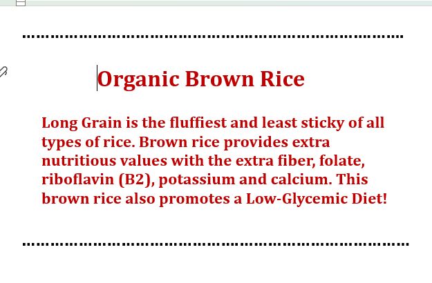 Brown Rice, Long Grain, Organic - 32 oz. - SALE!