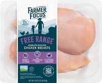 FARMER FOCUS - Chicken Breasts -Boneless, Natural Free Range - Froz - 1.13 1bs - NEW!