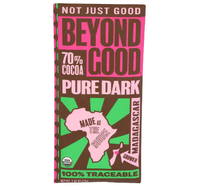 Beyond Good - Dark Chocolate Bar 70% - Vegan, GF - 2.64 oz