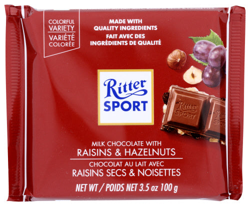 Milk Chocolate Bar with Raisins & Hazelnuts - 3.5 oz - SALE!