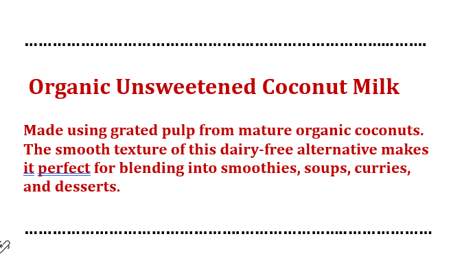 Coconut Milk - Organic - 13.5 oz