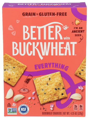 Maine Crisp - Better With Buckwheat Crackers - Everything, GF - 4.25 oz