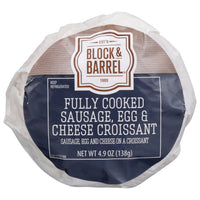 Breakfast Croissant Sausage Egg & Cheese, Fully Cooked - Frozen