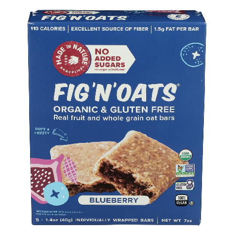 Fig Blueberry Bars - Made in Nature, Organic, GF - 5 Pk - SALE!