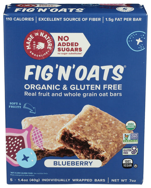 Fig Blueberry Bars - Made in Nature, Organic, GF - 5 Pk