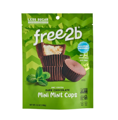 Dark Chocolate Mini Mint Cups, Dairy Free, Non-GMO, Vegan, GF - 3.5 oz - SALE!