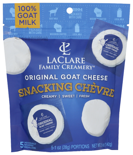 Leclare Farm Goat Cheese - Snacking Chevre - 5/1 oz portions