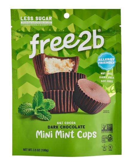 Dark Chocolate Mini Mint Cups, Dairy Free, Non-GMO, Vegan, GF - 3.5 oz - SALE!