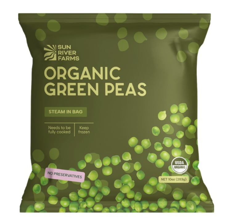 Sun River Farms - Peas, Organic - Frozen - 10 oz