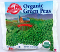 SNO PAC Green Peas, Organic - Frozen - 10 oz