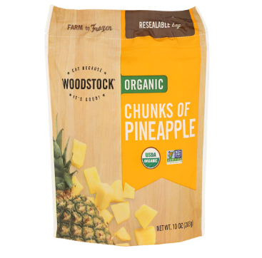 Pineapple Chunks, Organic, Frozen - 10 oz