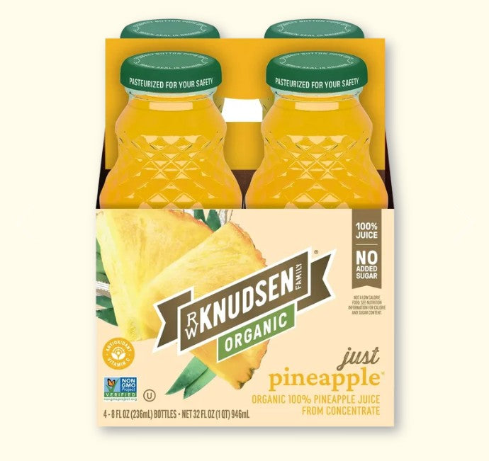 Organic Just Pineapple Juice - 4/ 8 oz