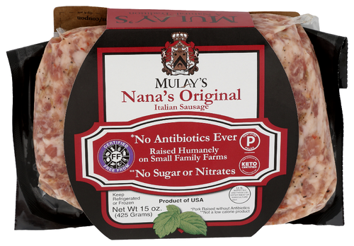 Mulays - Nana's Original Ground Italian Ground Sausage - Frozen - 15 oz - SALE!
