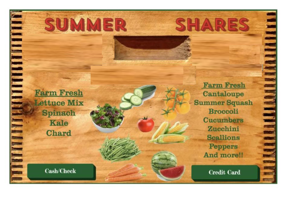 Summer Share 2026 - 9 Weeks - 6/29/26 - 8/28/26*