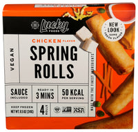 Spring Rolls with Sauce Included - Frozen  - NEW Chicken Flavor
