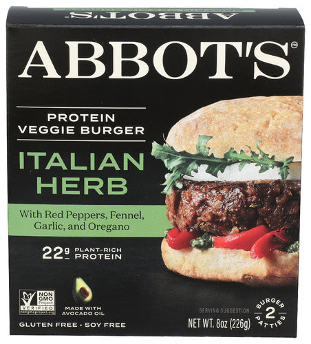 Veggie Burgers - Italian Herb - Abbots Butcher - 8 oz