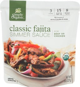 Classic Fajita Simmer Sauce, Organic - 8 oz.