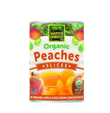 Canned Peaches - Sliced - Organic - 15 oz